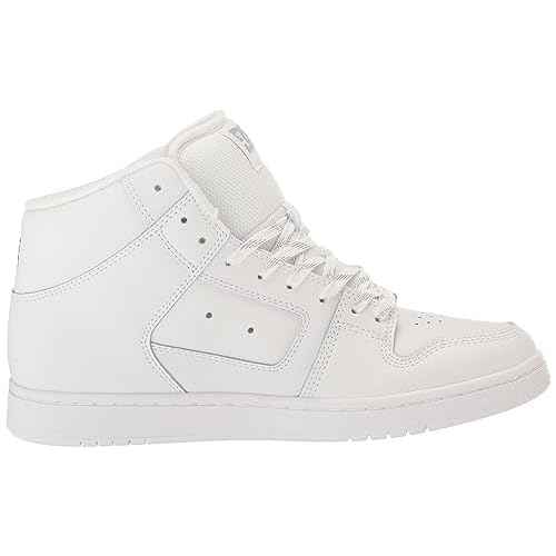 DC Women's Manteca 4 High Top Skate Shoe White/Silver 8.5