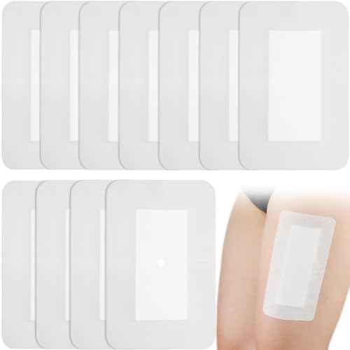 Breathable Island Dressing Bordered Gauze 4"x6" Adhesive Incision Bandages with Non-Stick Pad for Back Knee Replacement Elbow Abdominal Surgery Wound Care Patches Injury Cuts (Pack of 10)
