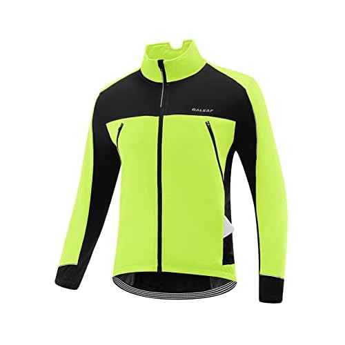 baleaf Men's Winter Jacket Windproof Softshell Thermal Warm Pockets Cycling Running Mountain Biking Cold Weather Gear