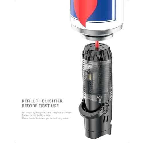 VVAY Torch Lighter Butane Refillable, Jet Flame Torch Lighter with Holder, Without Butane