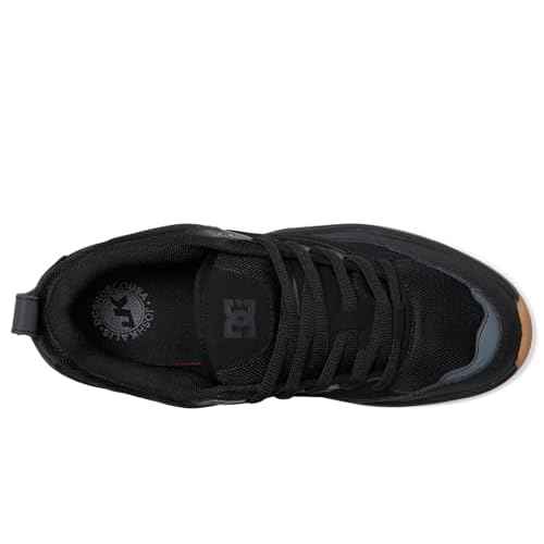 DC Men's Ascend Skate Shoe, Black/Black/Gum, 9