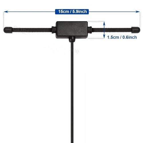 VHF UHF Car Truck Police Scanner Adhesive Mount Antenna Vehicle Ham Amateur Mobile Scanner BNC Male Dipole Antenna Compatible with Uniden Bearcat Whistler Shack Scanner