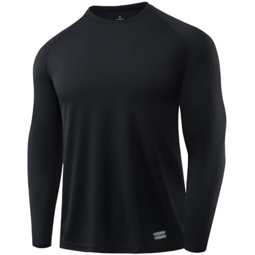 Men's Long Sleeve Base Layer Shirts Quick Dry Undershirts Workout Hiking Camping Athletic Top