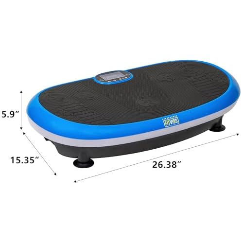 Fitvids Vibration Plate Exercise Machine Workout Vibration Fitness Platform with Resistance Loops and Resistance Band,Various Sizes