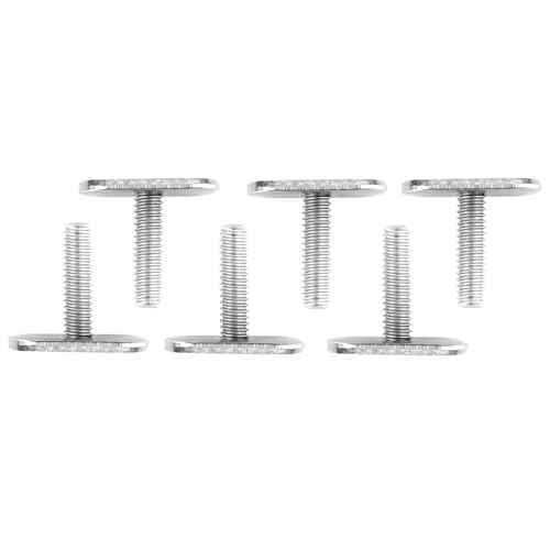 VTurboWay 6 Pcs 1/4"-20 Threading Track Bolts for Kayak Gear Track, 316 SS T Slot Bolts for Kayak Track System, Length 1", Wide 1/2"