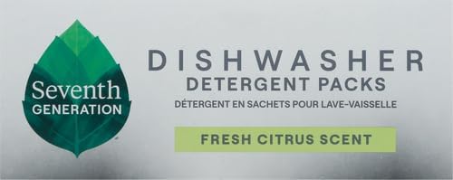 Seventh Generation Power Plus Dishwasher Detergent Packs Fresh Citrus scent for sparkling dishes Dishwasher tabs 40 count