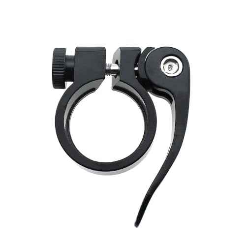 28.6mm Diameter Mountain Road Bike Part Bicycle Seatpost Clamp Black Aluminium Bicycle Quick Release Seat Clamp Suitable for 25.4mm Seatposts