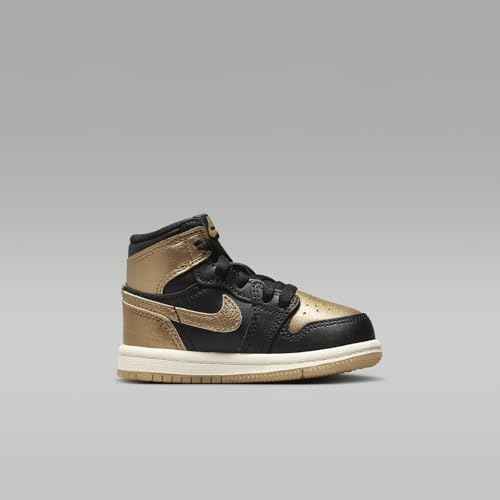Jordan Toddler's 1 Retro High OG Black/Metallic Gold-Sail (FD1413 071)