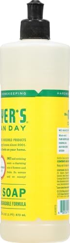 Mrs. MEYER'S CLEAN DAY Liquid Dish Soap, Honeysuckle, 16 fl. oz (Pack of 2)