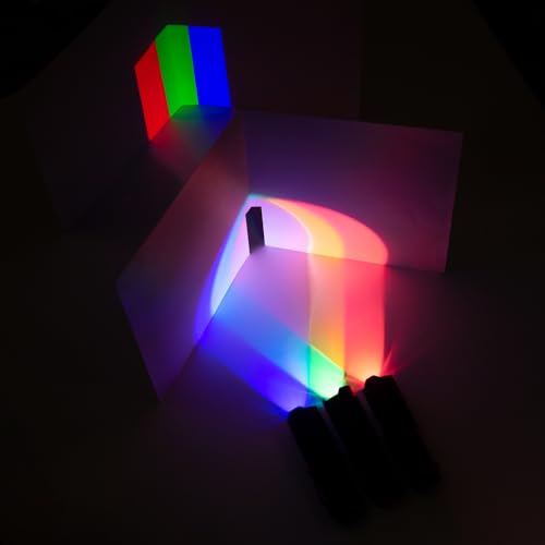 3 Pack Multi-Colored Light Flashlight Set: Red, Green, Blue LED Flashlights for Night Activities, Optical Effects