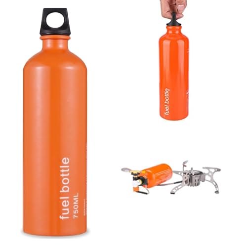 Aluminium Fuel Bottle 750ml - Camping Fuel Container, Leak-Proof Oil Storage Can with Durable Aluminum Construction for Outdoor Use