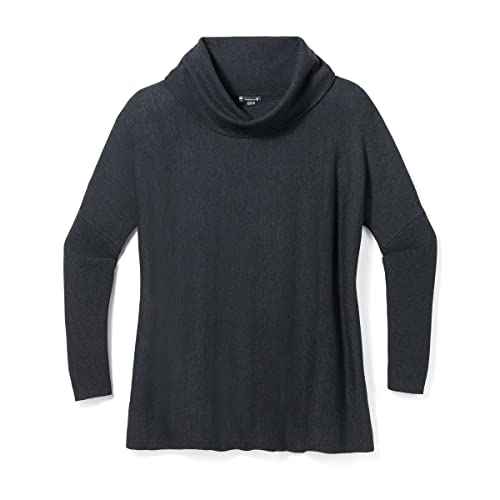 Smartwool Edgewood Poncho Sweater Charcoal Heather MD