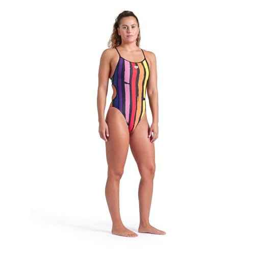 ARENA Women's Performance Painters Lace Back Athletic Sport One Piece Swimsuit