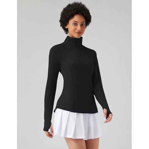 LOMON Women Long Sleeve Shirts Sun Protection 1/4 Zip Summer Quick Dry Hiking Shirts Quarter Zip Pullover for Women