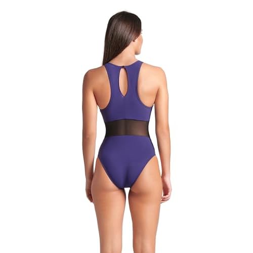 Arena Womens Arena Feel Women's Mesh Panel Vent Back Stretchy Swimsuit Stylish Ladies Bathing Suit