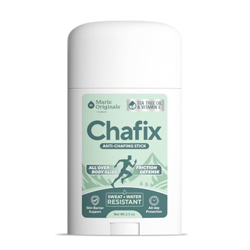 Marie Originals Chafix Anti Chafing Stick ? 2.5oz | Plant-Based Anti Chafe Stick with Shea Butter, Arrowroot & Tea Tree | Sweat & Water Resistant, No White Residue, Non Greasy Thigh Rub Protection