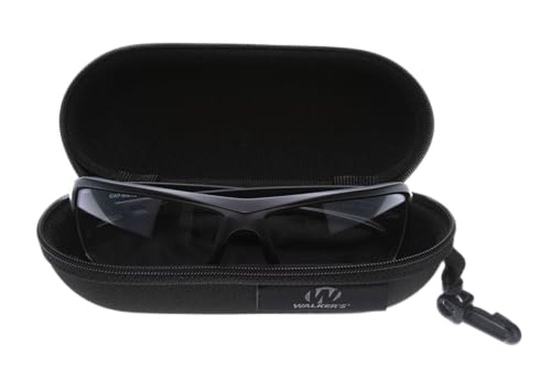 Walker's IKON Forge Full Frame Shooting Glasses | Impact-Resistant Non-Slip Frame Hunting Shooting Eyesight Protection Glasses, Microfiber Lens Cloth & Carry Case Included, Clear