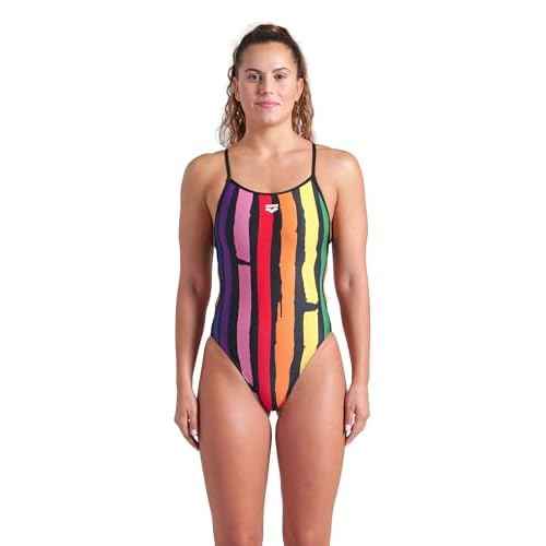 ARENA Women's Performance Painters Lace Back Athletic Sport One Piece Swimsuit