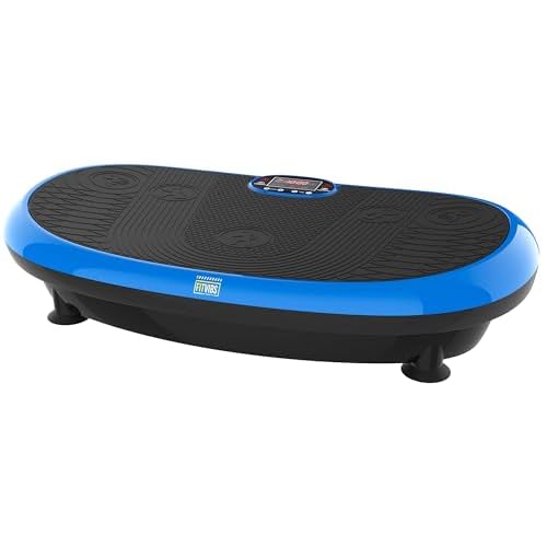 Fitvids Vibration Plate Exercise Machine Workout Vibration Fitness Platform with Resistance Loops and Resistance Band,Various Sizes