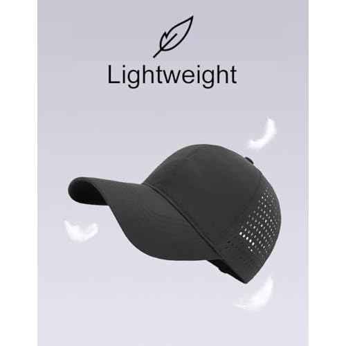 Gelante Men Women Waterproof Quick Dry Baseball Cap Run Hats Mesh Lightweight for Outdoor Sports