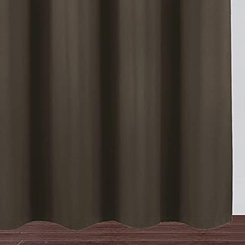 LEMOMO Blackout Curtains 66 x 84 inch/Chocolate Brown Curtains Set of 2