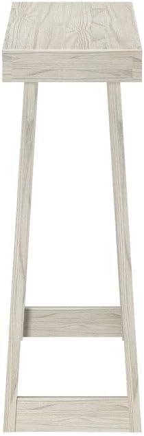 Plank+Beam Classic 46 Inch Console Table, Solid Pine Wood Entryway Table, Narrow Sofa Table for Hallway or Living Room, White Sand