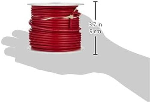 Ancor 102810 Tinned Copper Wire - 16 AWG (1mm²), Red, 100ft for Reliable Electrical Connections