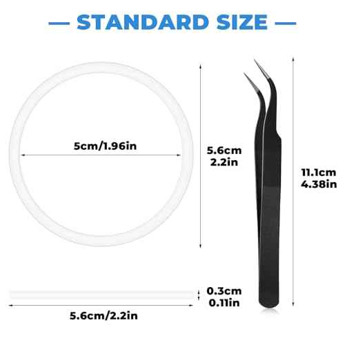 6pcs Gasket Replacement Silicone Lid Replacement Water Bottle Gasket Replacement with Tweezers for Hydroflask Hydro Flask Wide Mouth Lid Water Bottles Leak Proof O Ring Seal Ring 2.2inch