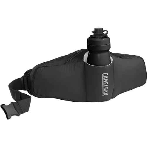 CamelBak Podium Flow 2 Waist Pack for Mountain Biking, Gravel Cycling - Contains 21 oz Podium Dirt Series Bike Bottle, Black
