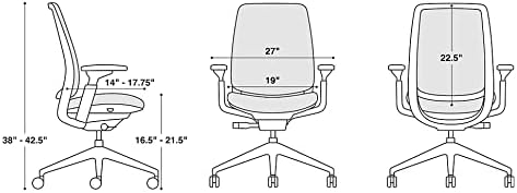 Steelcase Series 2 Office Chair, Seagull Frame, Cogent Connect Lagoon, Hard Floor Casters
