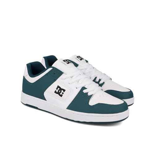 DC Men's Manteca 4 Skate Shoe, Teal/White/Black, 14