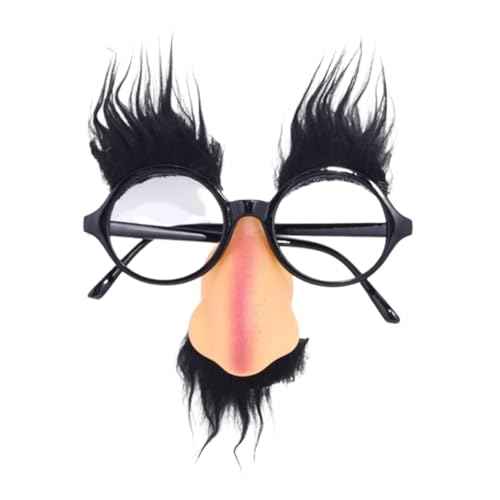 Novelty Pig Nose Sunglasses, Gold Frame with Brown Lenses, Costume Party Props Accessory