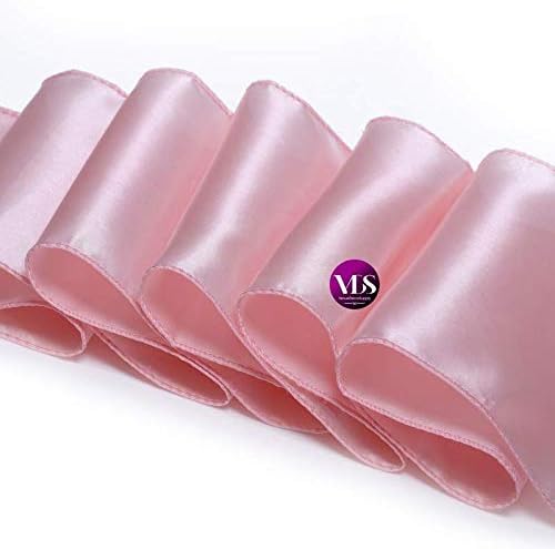 VDS Satin Chair Sashes Chair Cover Back Tie Sateen Bows Ribbon for Wedding Birthday Graduation Engagement Ceremony Event Party Banquet Venue Hotel All Dining Chair Decoration (200PC) (Blush Pink)