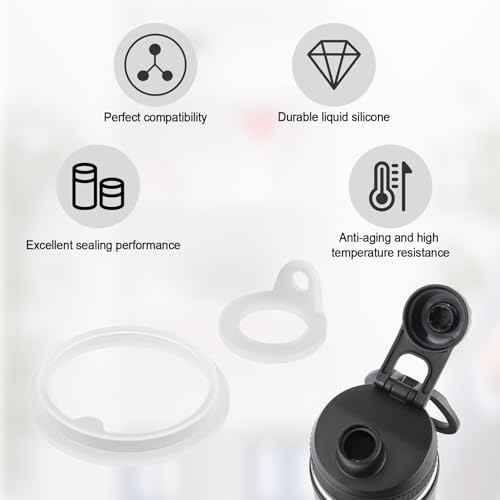 4pcs Gasket Replacement for Takeya Actives, Silicone Sealing Ring Compatible with Takeya Actives 18/24/32/40oz Water Bottle Lid Gasket Replacement for Takeya Actives