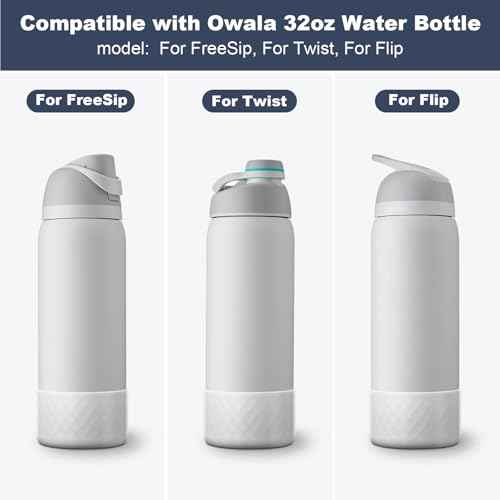 Silicone Boot for Owala Water Bottle 24 oz 32 oz 40 oz, Anti-Slip Protective Sleeve for FreeSip/Twist/Flip Stainless Steel Water Bottles Accessories
