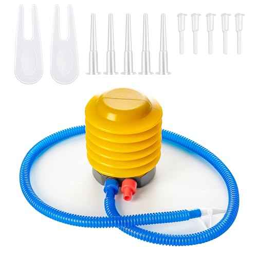 Exercise Yoga Ball Pump with Plug Replacement Air Stopper Plug Pin Adapter Kit Manual Foot Pump for Fitness Ball Pilates Swiss Balance Stability Balls Gym Outdoor Home