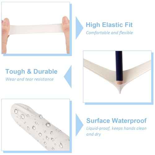 Finger Cots Disposable, Medium Finger Protectors Thumb Gloves, Natural Latex Sleeves Covers Protection for Fingertips, Electronic Repair, Handmade (Approx.390 PCS)