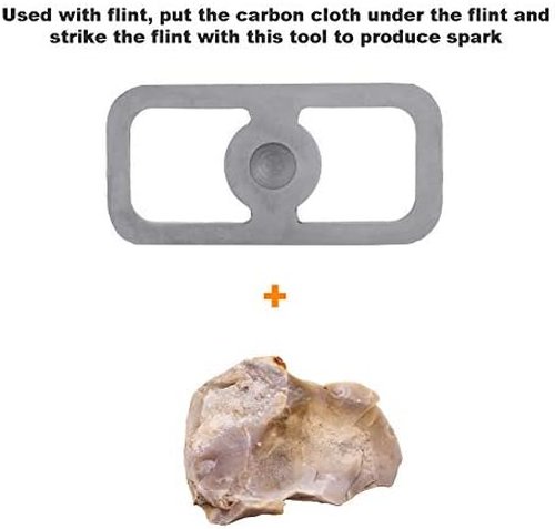 Dilwe Fire Starting Tool, Portable High Carbon Steel Striker Emergency Fire Starter for Outdoor Survival Activities