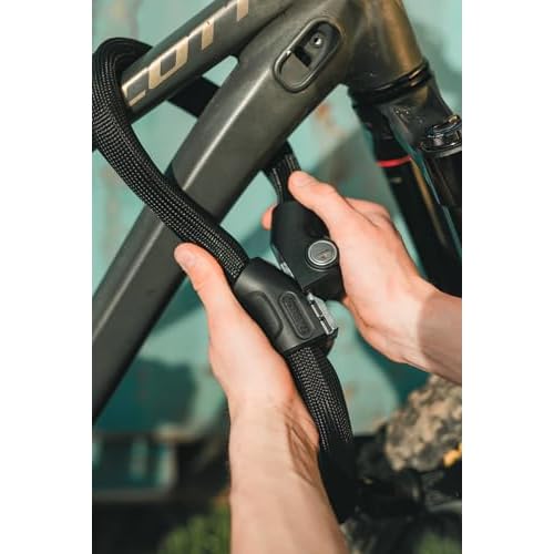 ABUS Chain Lock Infinity Loop 1806 - Flexible Bicycle Lock with 2 Length-Adjustable loopsFor simultaneously securing Several Bicycle Parts, Bicycles or Other Objects - Length 110 cm
