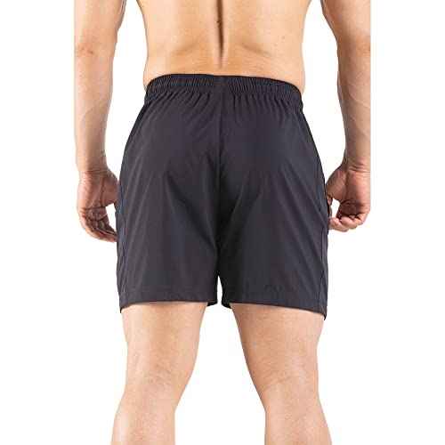Men's 5" Running Shorts 2 Pack Quick Dry Athletic Workout Gym Shorts with Zipper Pockets