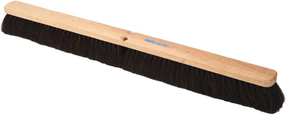PRO SOURCE Horsehair Push Broom Head with Threaded Wood Block: Extra-Wide 36 inch