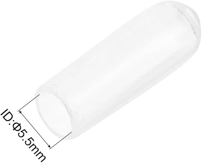 uxcell 20pcs Rubber End Caps 5.5mm ID Vinyl Round Tube Bolt Cap Cover Thread Protectors Clear