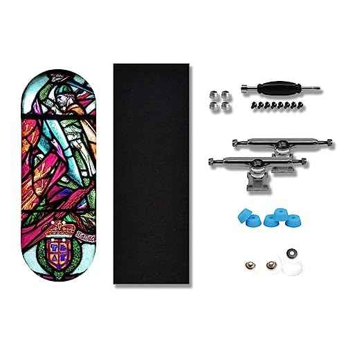 Teak Tuning Heat Transfer Graphic 34mm Fingerboard Complete - Wallace Stained Glass Edition
