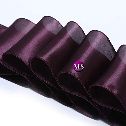 VDS Satin Chair Sashes Chair Cover Back Tie Sateen Bows Ribbon for Wedding Birthday Graduation Engagement Ceremony Event Party Banquet Venue Hotel All Dining Chair Decoration (150PC) (Plum)