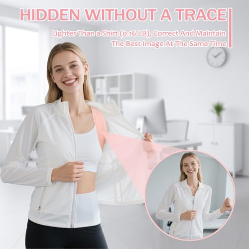Back Brace Posture Corrector for Women - Thin & Invisible Back Brace for Posture - Adjustable Back Support Brace - Relieve Upper Back Discomfort & Regain Confidence, 28-45", 1 PCS