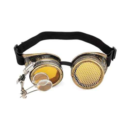 Lelinta Vintage Steampunk Goggles Glasses Halloween Costume Accessories for Men Women Cosplay Party