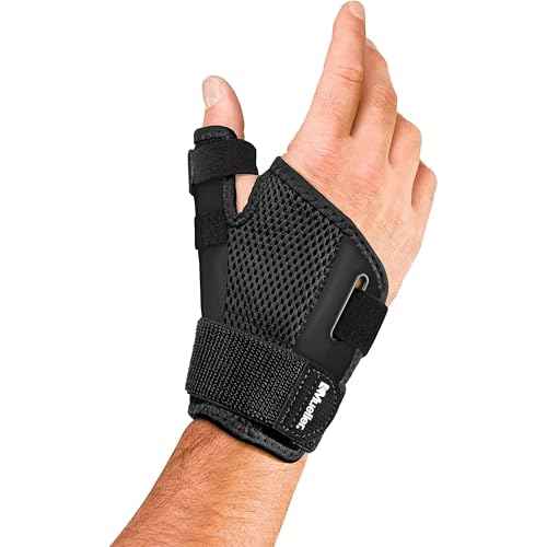 MUELLER Sports Medicine Adjust-to-Fit Thumb Stabilizer, Spica Splint, Thumb Pain Relief Brace for Men and Women, Ideal for De Quervain's Tenosynovitis, Arthritis, Sprains, Fits Right or Left