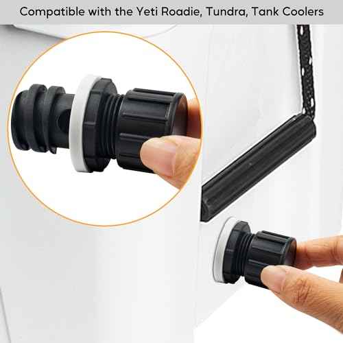 Cooler Drain Plug Hose Connection, Cooler Plug Replacement Compatible with Yeti Roadie, Tundra, and Tank Coolers