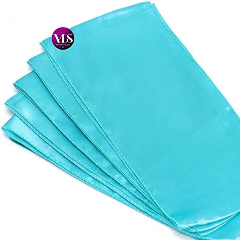VDS Satin Chair Sashes Chair Cover Back Tie Sateen Bows Ribbon for Wedding Birthday Graduation Engagement Ceremony Event Party Banquet Venue Hotel All Dining Chair Decoration (250PC) (Teal)