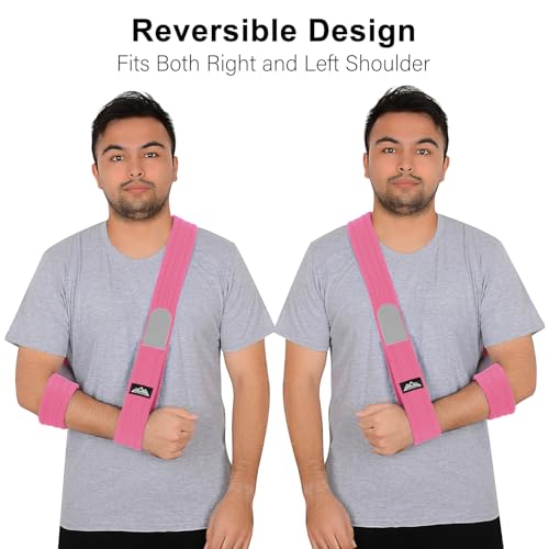 supregear Arm Sling, Adjustable Arm Support Strap, Lightweight Shoulder Immobilizer for Injured Elbow, Broken Collarbone, Torn Rotator Cuff, Dislocation or AC Separation, Left Right, Men Women